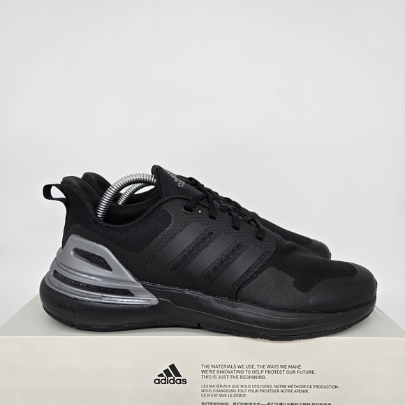 New adidas RapidaSport Bounce J 'Black Iron Metallic' Youth Shoes Size 6.5 - Picture 3 of 8